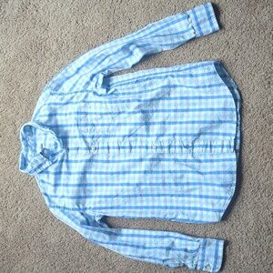 Boys long sleeve Crewcuts size 12 blue and white button down long sleeve shirt